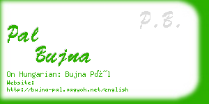 pal bujna business card